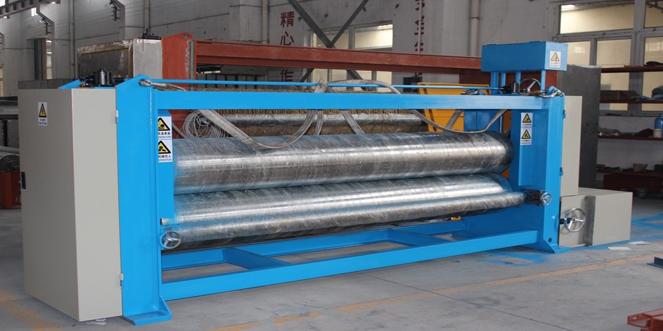 4.5 M Textile Two Roll Calender Machine Untuk Ketebalan Kain bukan tenunan 3-200mm