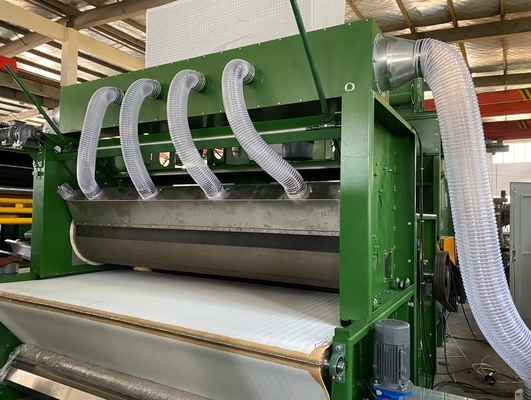 800kg/H Kapasitas Tinggi Kain Non Woven Mesin Membuat Udara Ditempatkan Mesin Felt Miskin