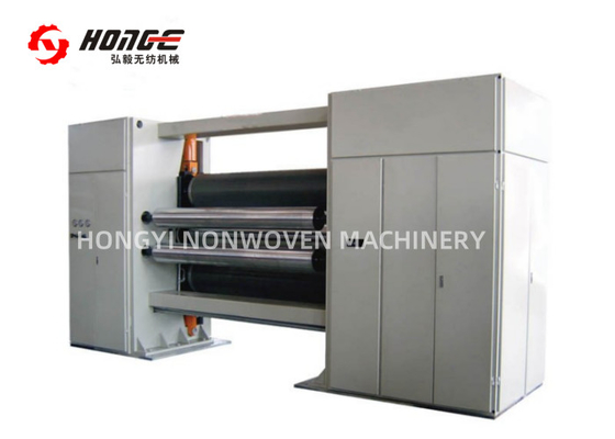 Mesin Kalender Kain Nonwoven Tiga Roller Efisiensi Tinggi Untuk Mesin Tekstil