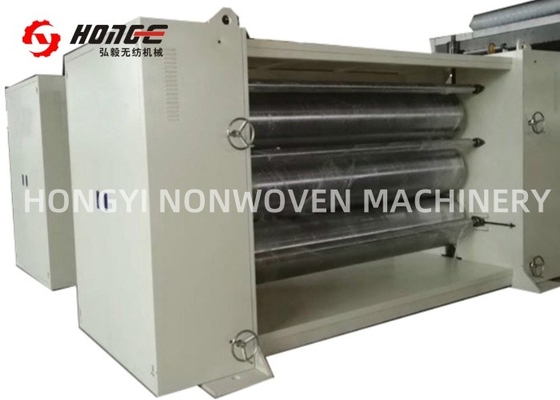 Mesin Kalender Kain Nonwoven Tiga Roller Efisiensi Tinggi Untuk Mesin Tekstil