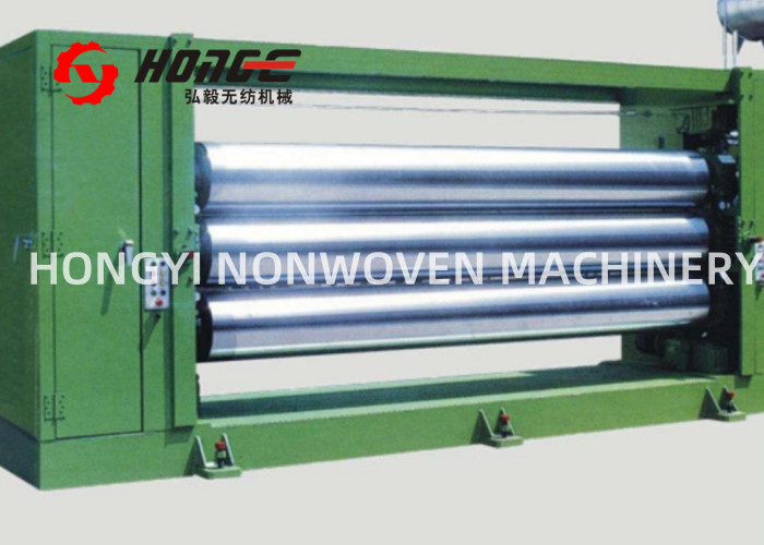 Nonwoven Thermal Bonding Wadding Fabric Calender Mesin Produksi Line