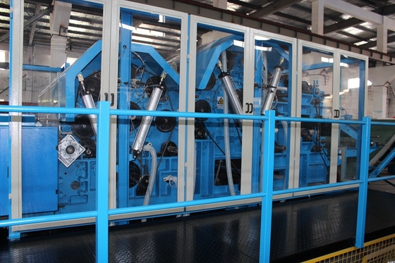 Nonwoven Polyester Gumpalan Wol Carding Machine, Peralatan Pengolahan Serat Double Doffer