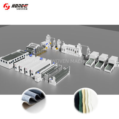 Mesin Felt Jarum Punching Kain Non Woven Untuk Lini Produksi Geotekstil