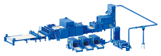 1000kg / jam Air Laid + Thermal Bonding Nonwoven Shoddy Felt membuat mesin